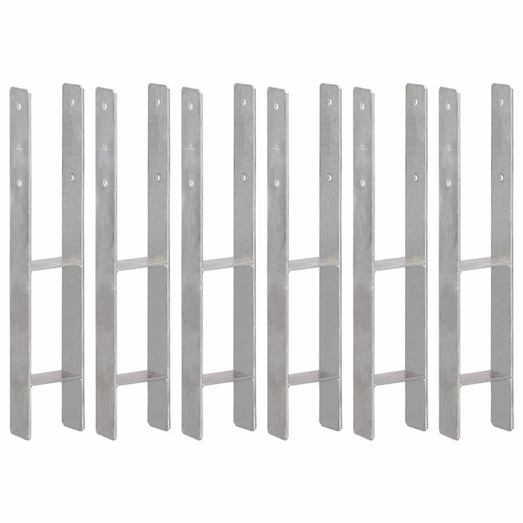 Vidaxl gemahlene Anker 6 PCs 10x6x60 cm verzinkter Stahl Silberfarben