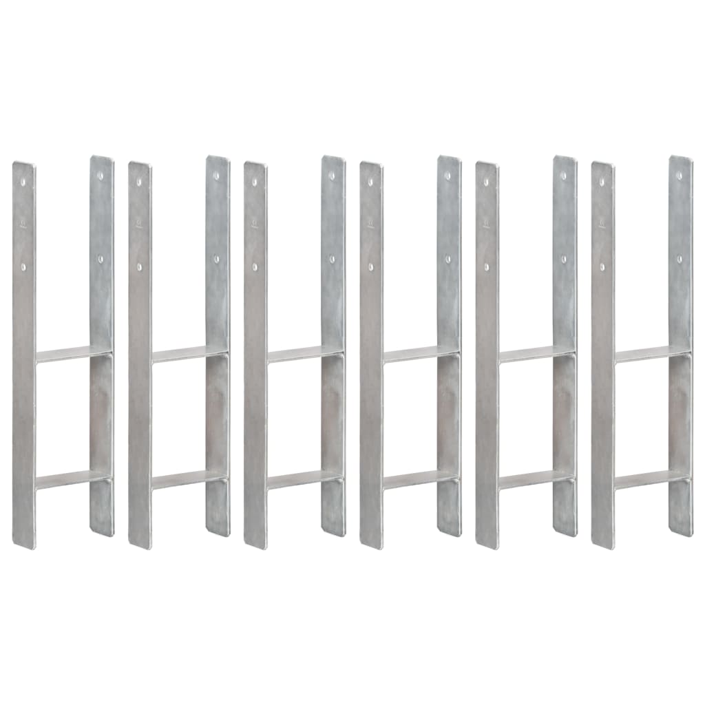 Vidaxl gemahlene Anker 6 ST 14x6x60 cm verzinkter Stahl Silberfarben