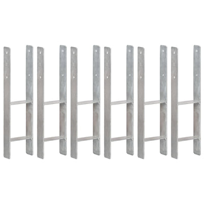 Vidaxl gemahlene Anker 6 ST 14x6x60 cm verzinkter Stahl Silberfarben
