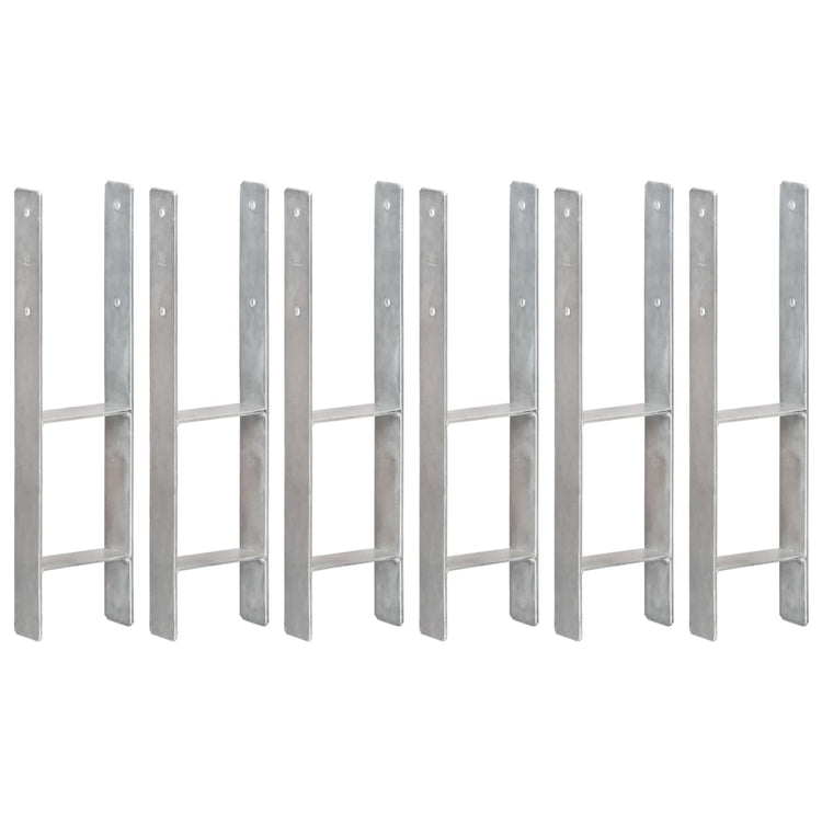 Vidaxl gemahlene Anker 6 ST 14x6x60 cm verzinkter Stahl Silberfarben