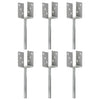 Vidaxl gemahlene Anker 6 PCs 7x6x30 cm verzinkter Stahl Silberfarben