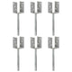 Vidaxl gemahlene Anker 6 PCs 7x6x30 cm verzinkter Stahl Silberfarben