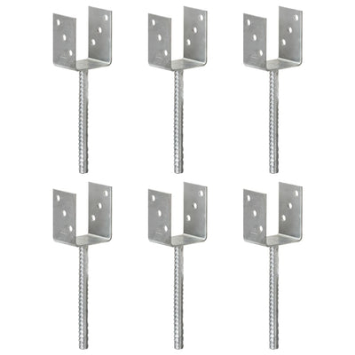 Vidaxl gemahlene Anker 6 PCs 8x6x30 cm verzinkter Stahl Silber gefärbt
