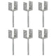 Vidaxl gemahlene Anker 6 PCs 8x6x30 cm verzinkter Stahl Silber gefärbt