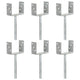 Vidaxl gemahlene Anker 6 PCs 12x6x30 cm verzinkter Stahl Silber gefärbt