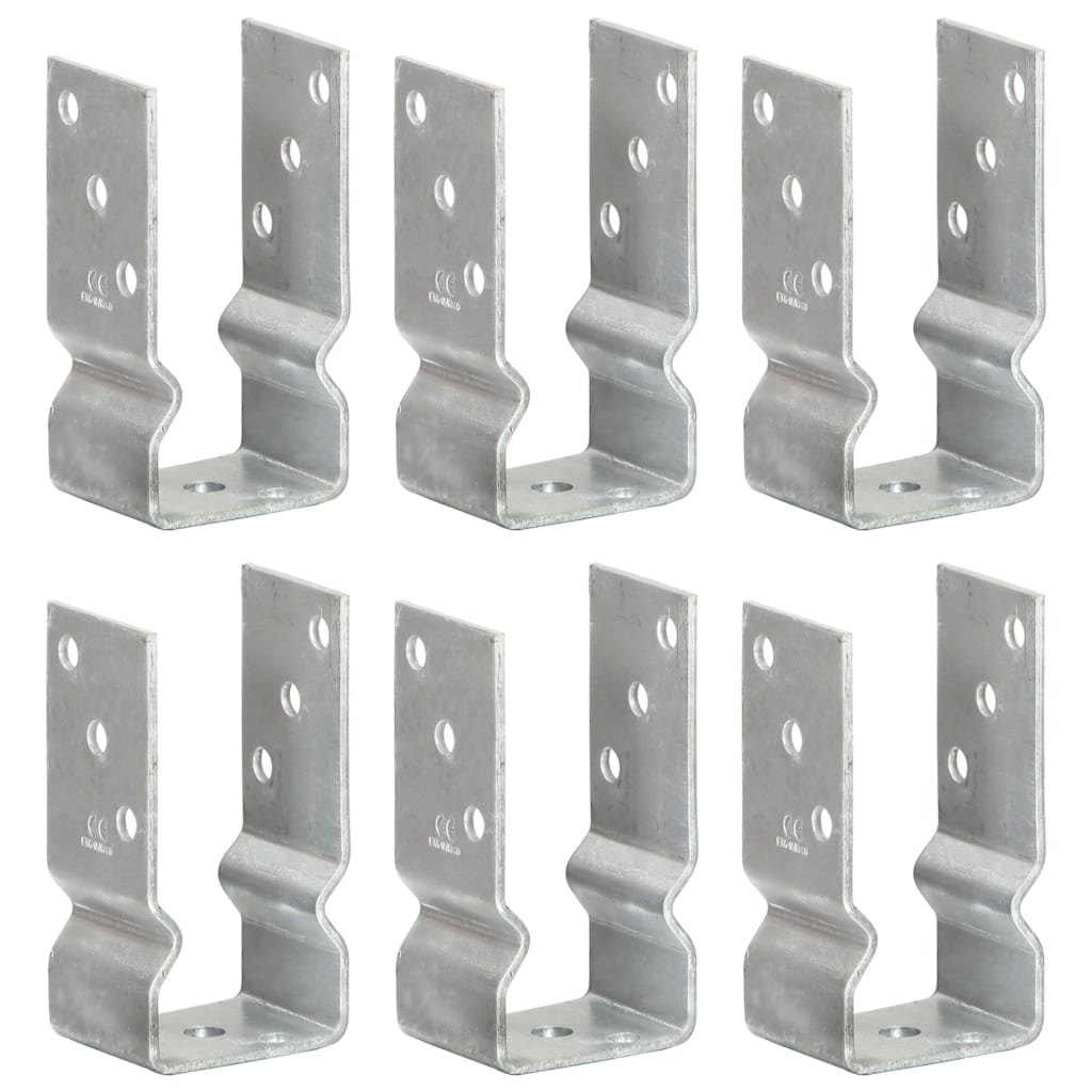 Vidaxl gemahlene Anker 6 PCs 7x6x15 cm verzinkter Stahl Silberfarben