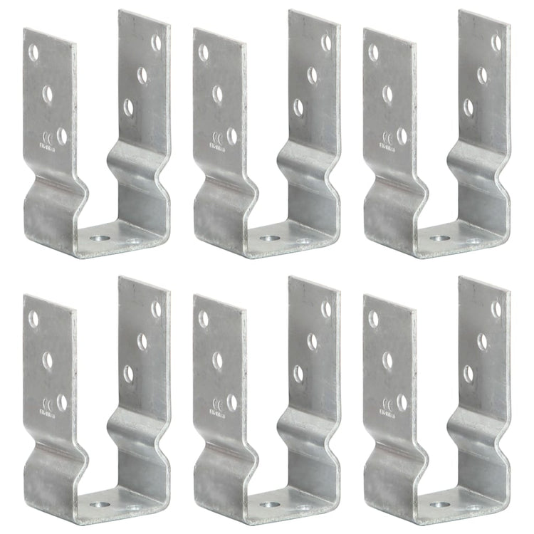 Vidaxl gemahlene Anker 6 PCs 7x6x15 cm verzinkter Stahl Silberfarben
