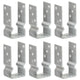Vidaxl gemahlene Anker 6 PCs 7x6x15 cm verzinkter Stahl Silberfarben