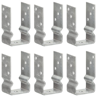Vidaxl gemahlene Anker 6 PCs 8x6x15 cm verzinkter Stahl Silber gefärbt