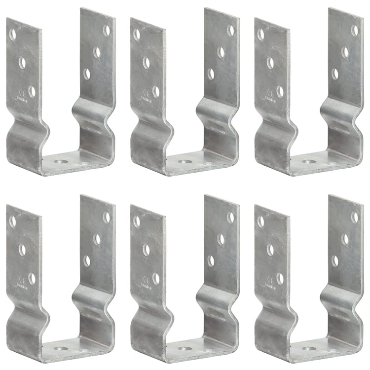 Vidaxl gemahlene Anker 6 PCs 8x6x15 cm verzinkter Stahl Silber gefärbt