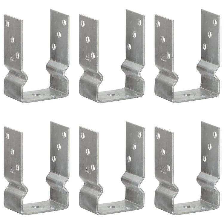 Vidaxl gemahlene Anker 6 Stcs 9x6x15 cm verzinkter Stahl Silber gefärbt