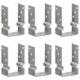 Vidaxl gemahlene Anker 6 Stcs 9x6x15 cm verzinkter Stahl Silber gefärbt