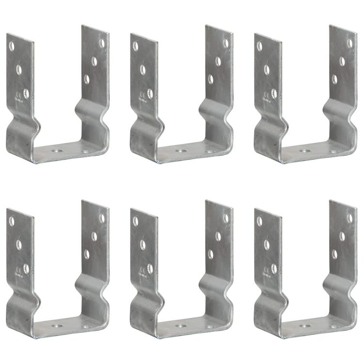 Vidaxl gemahlene Anker 6 PCs 10x6x15 cm verzinkter Stahl Silber gefärbt