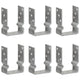 Vidaxl gemahlene Anker 6 PCs 10x6x15 cm verzinkter Stahl Silber gefärbt