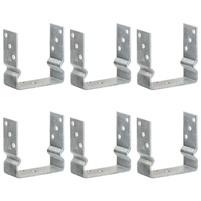Vidaxl gemahlene Anker 6 ST 14x6x15 cm verzinkter Stahl Silberfarben