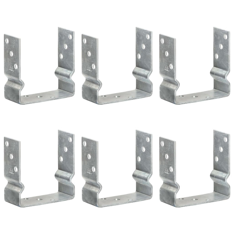 Vidaxl gemahlene Anker 6 ST 14x6x15 cm verzinkter Stahl Silberfarben