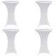 VIDAXL Standtischabdeckung 4 ST Stretch Ø60 cm Weiß