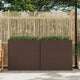VIDAXL -Planungsbox mit 4 Töpfen 2 St Poly Rattan Brown angehoben