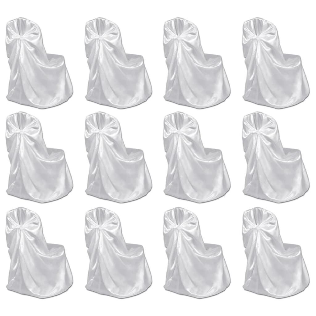 Vidaxl Stuhl Cover für Hochzeit 12 St. Weiß