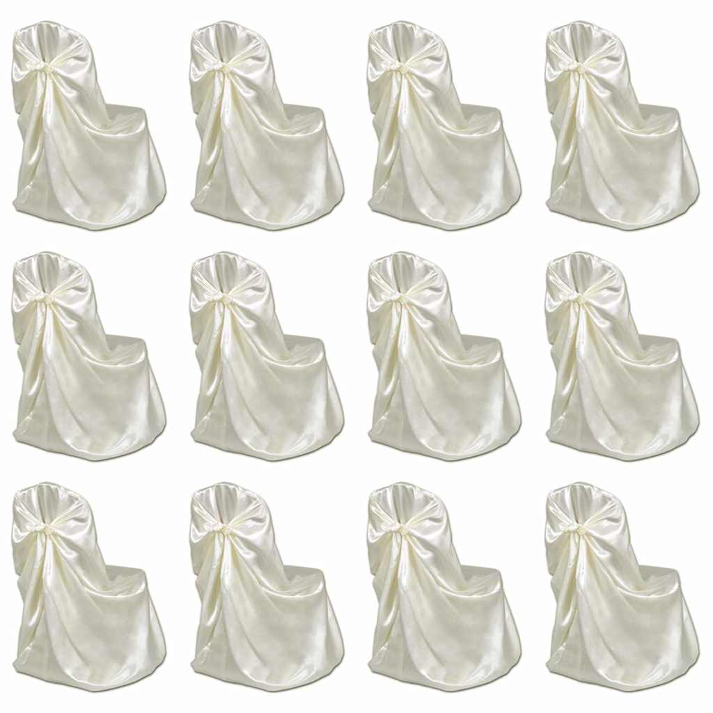 Vidaxl Stuhl Cover für Hochzeit 12 St. Crème