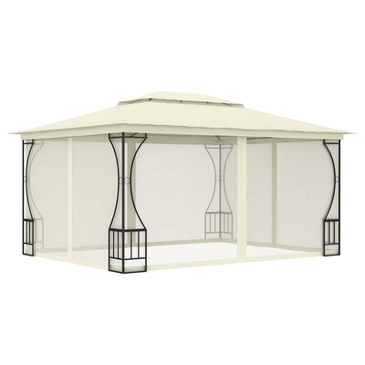 Vidaxl -Laube mit NETs 300x400x265 cm cremefarben