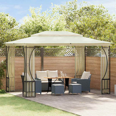 Vidaxl -Laube mit NETs 300x400x265 cm cremefarben