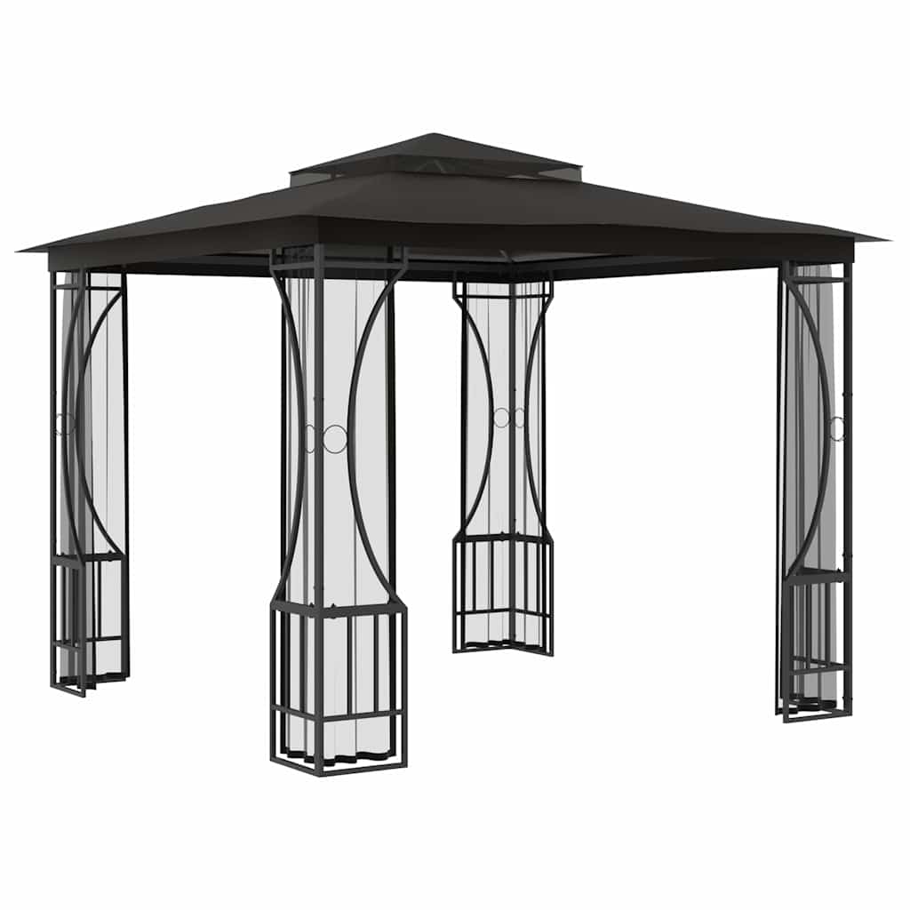 Vidaxl -Laube mit NETs 300x300x265 cm Anthrazit -ausgelöst