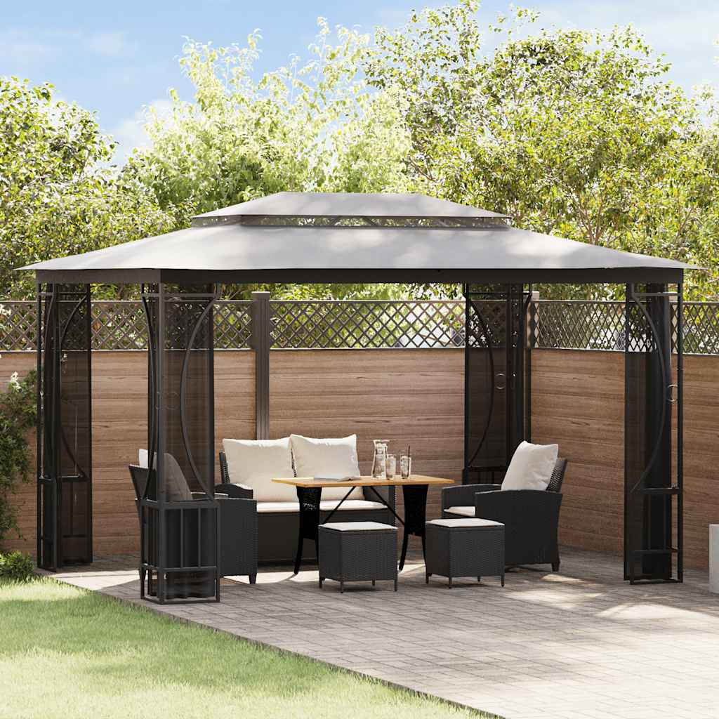 Vidaxl -Arbor mit NETs 300x400x265 cm Anthrazit -ausgelöst