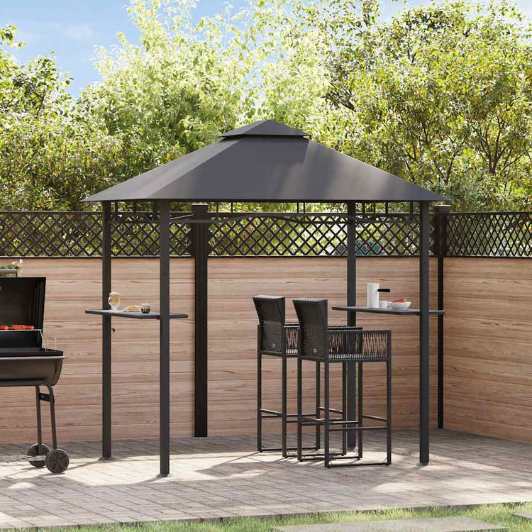 VIDAXL -Grillpavillon 240x150x255 cm Stahl -Anthrazit
