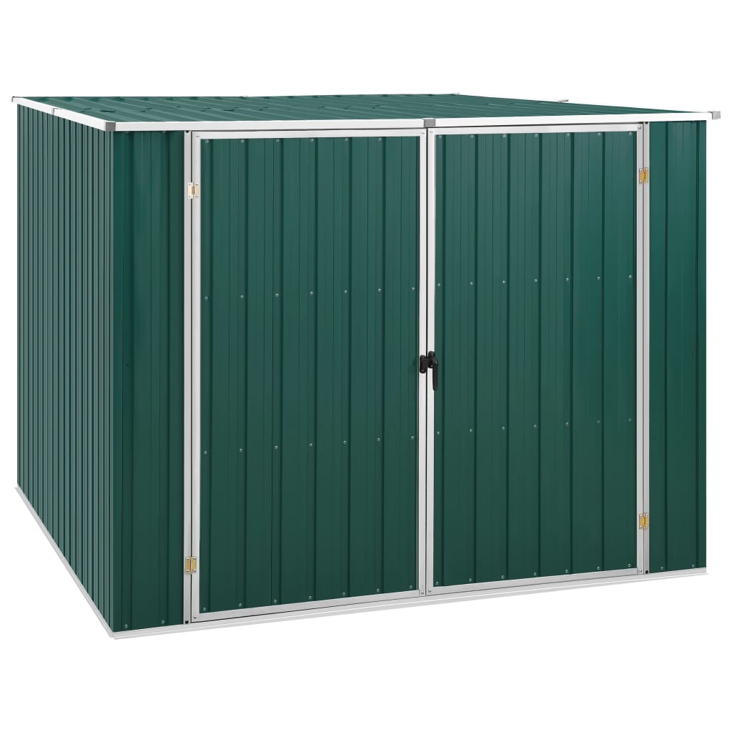 Vidaxl Garden Shed 195x198x159 cm verzinkter Stahlgrün