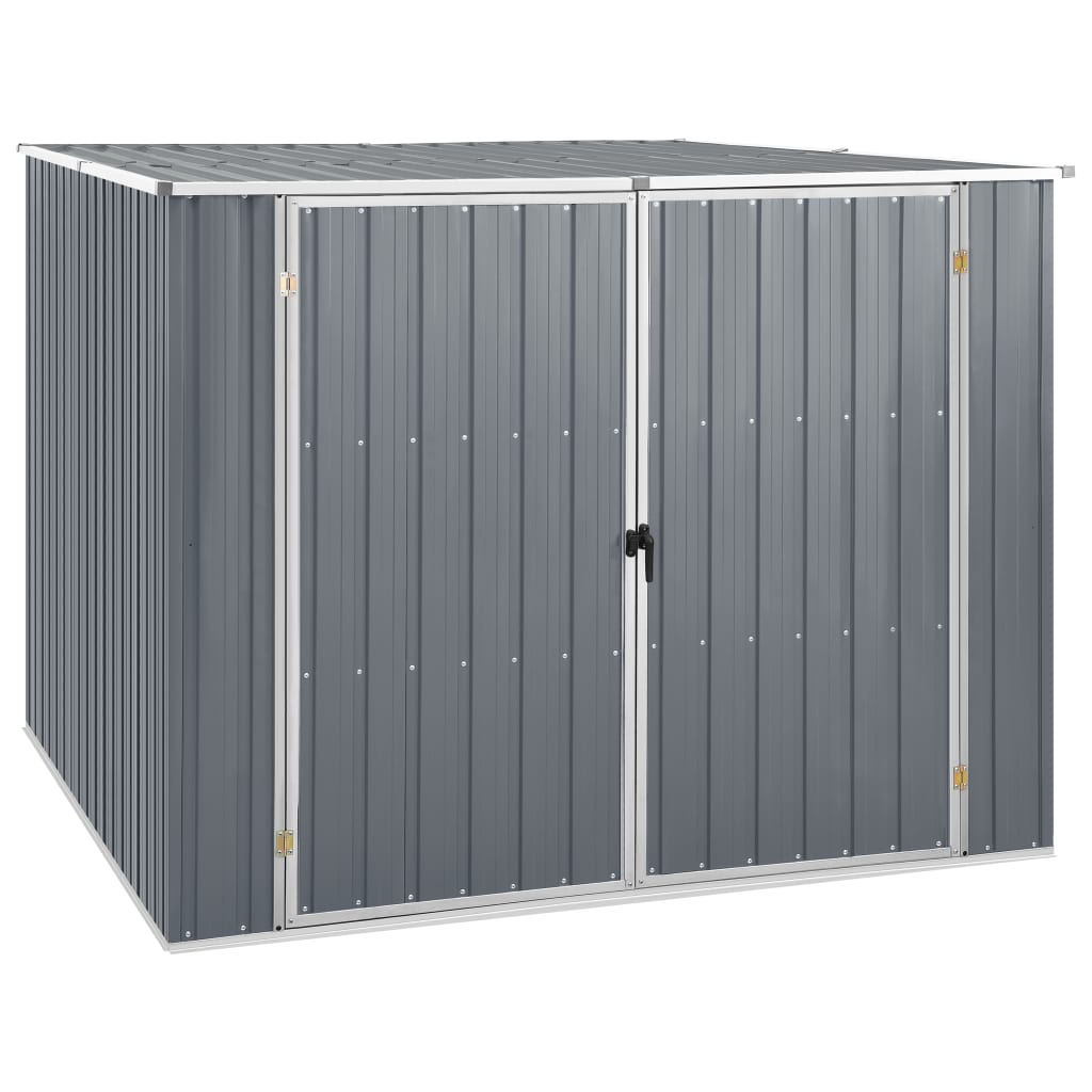 Vidaxl Garden Shed 195x198x159 cm verzinkter Stahl grau