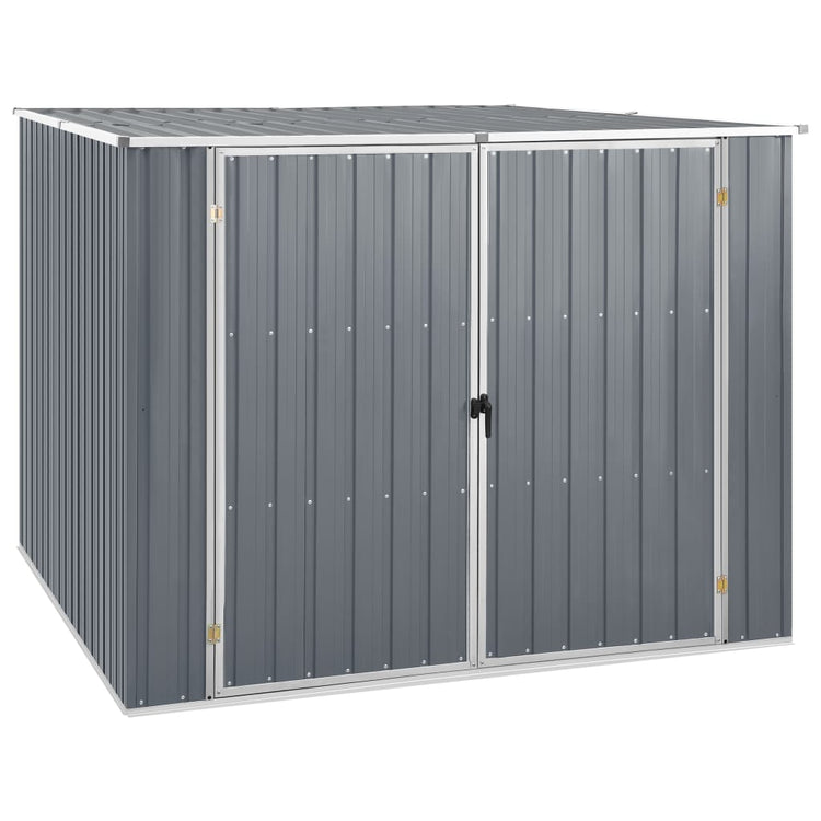 Vidaxl Garden Shed 195x198x159 cm verzinkter Stahl grau