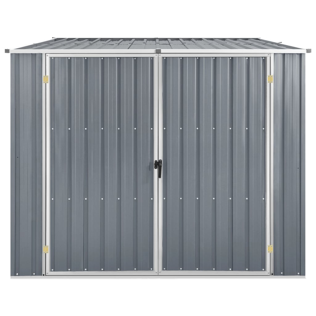 Vidaxl Garden Shed 195x198x159 cm verzinkter Stahl grau
