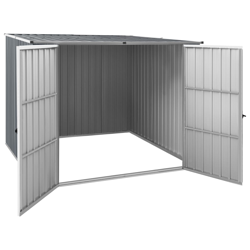 Vidaxl Garden Shed 195x198x159 cm verzinkter Stahl grau