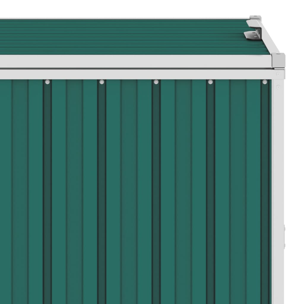 VIDAXL -Abfall -Backlagerung vier -Dubbel 286x81x121 cm Stahlgrün