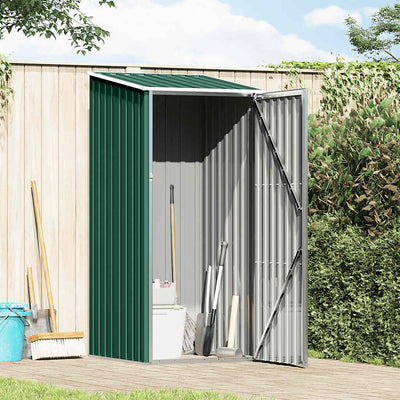 Vidaxl Garden Shed 87x98x159 cm verzinkter Stahlgrün