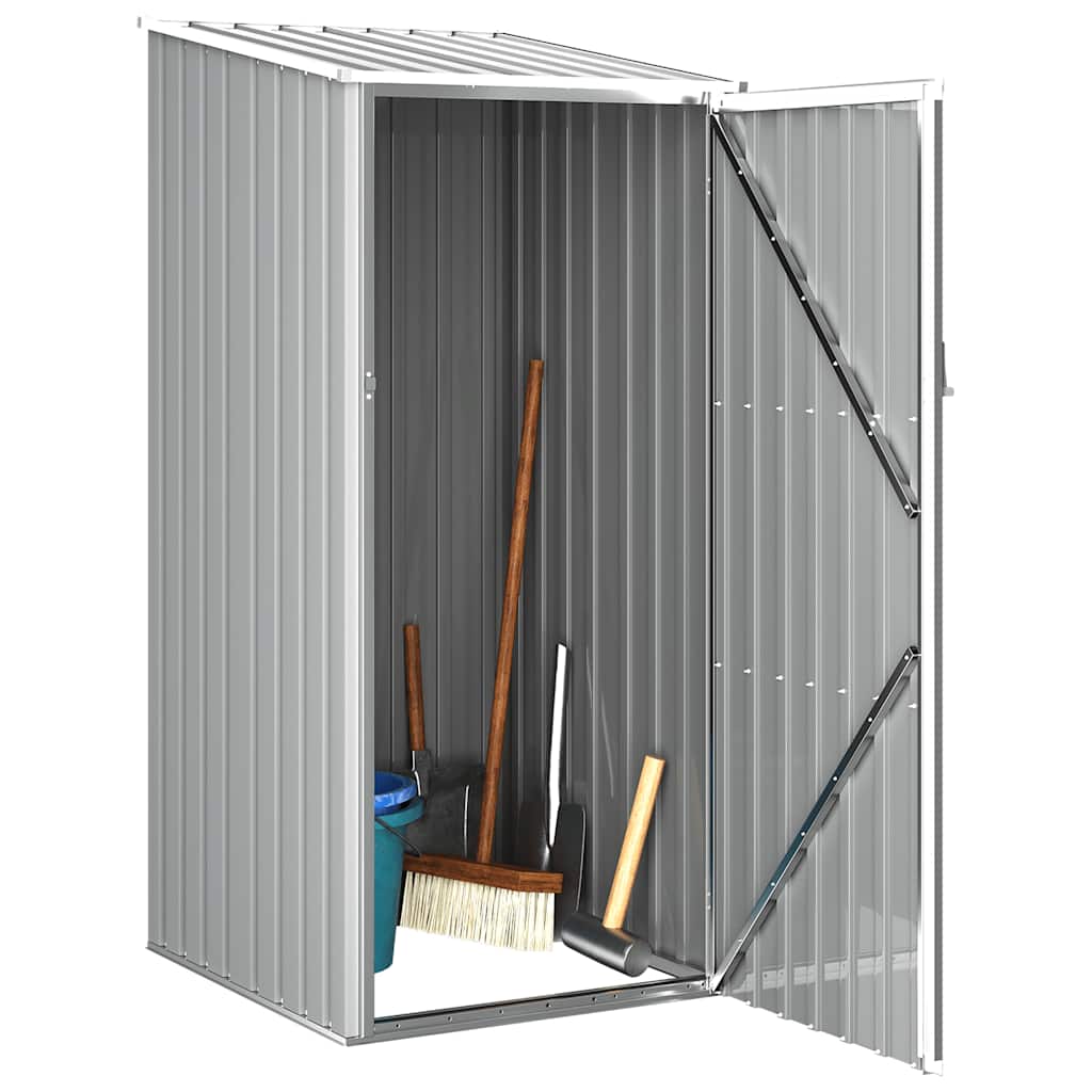 Vidaxl Garden Shed 87x98x159 cm verzinkter Stahl grau