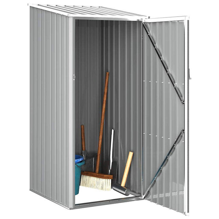 Vidaxl Garden Shed 87x98x159 cm verzinkter Stahl grau