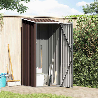 Vidaxl Garden Shed 87x98x159 cm verzinkter Stahlbraun