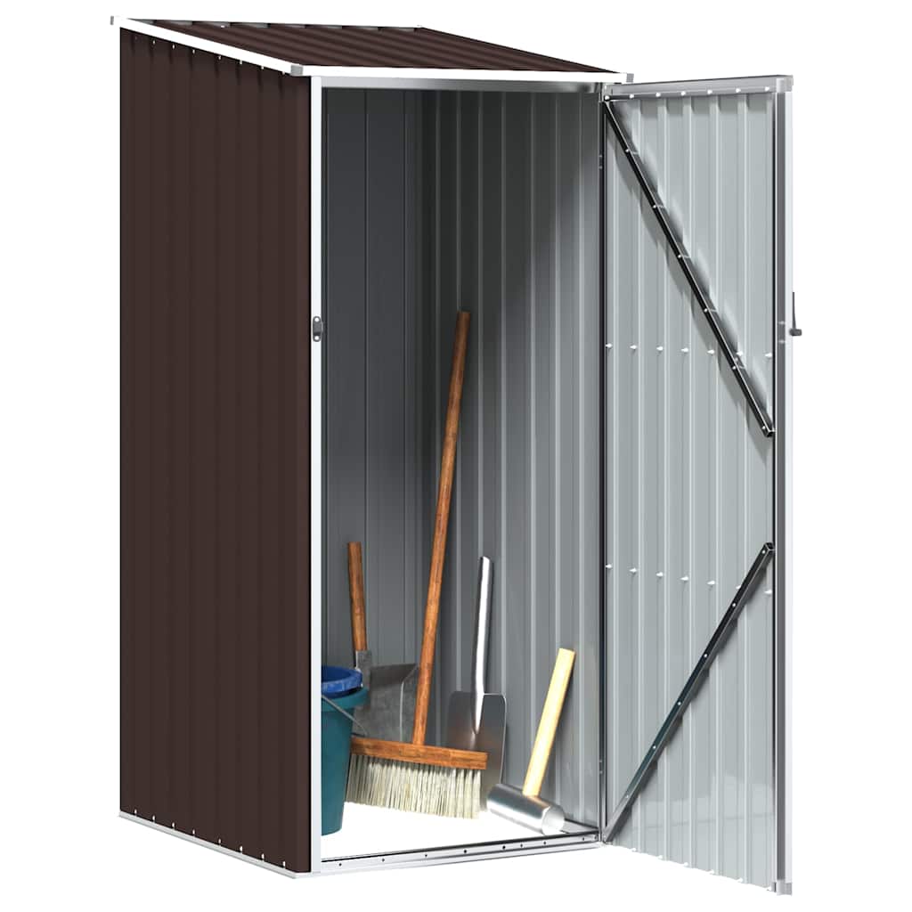 Vidaxl Garden Shed 87x98x159 cm verzinkter Stahlbraun