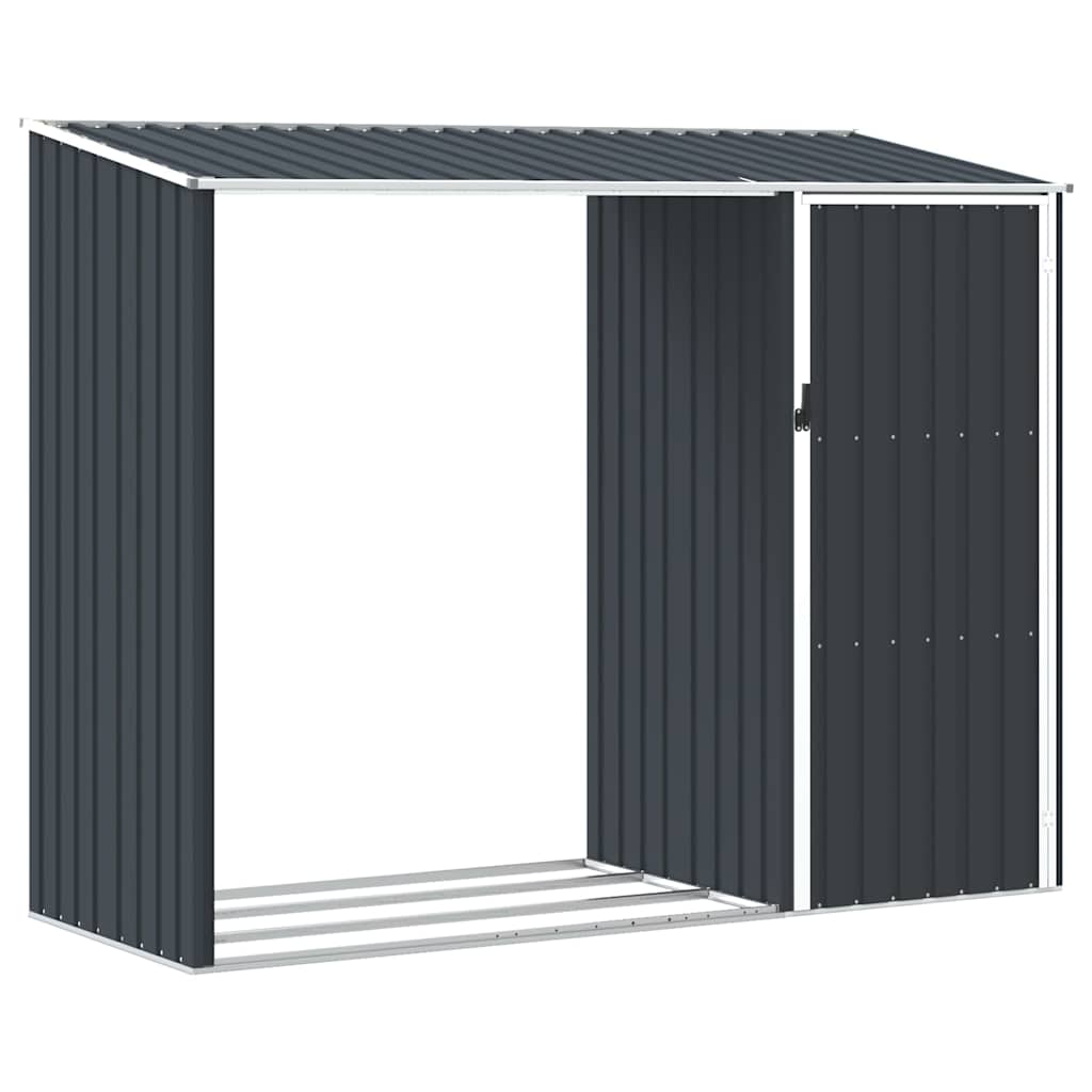 Vidaxl Firthoutschuur 245x98x159 cm verzinkter Stahl -Anthrazit