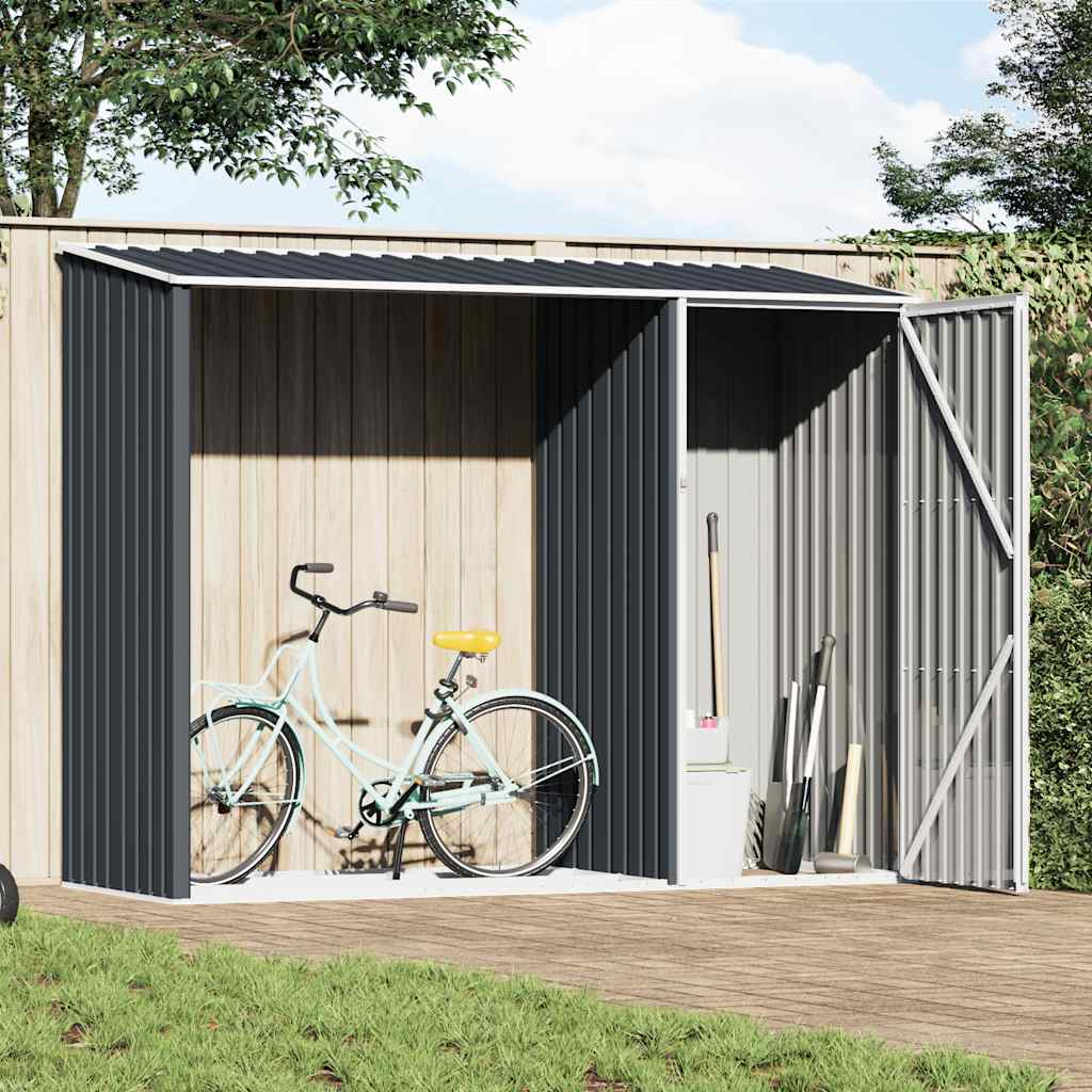Vidaxl Firthoutschuur 245x98x159 cm verzinkter Stahl -Anthrazit