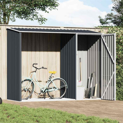 Vidaxl Firthoutschuur 245x98x159 cm verzinkter Stahl -Anthrazit