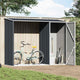 Vidaxl Firthoutschuur 245x98x159 cm verzinkter Stahl -Anthrazit