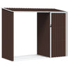 Vidaxl Brennholzschuppen 245x98x159 cm verzinkter Stahlbraun
