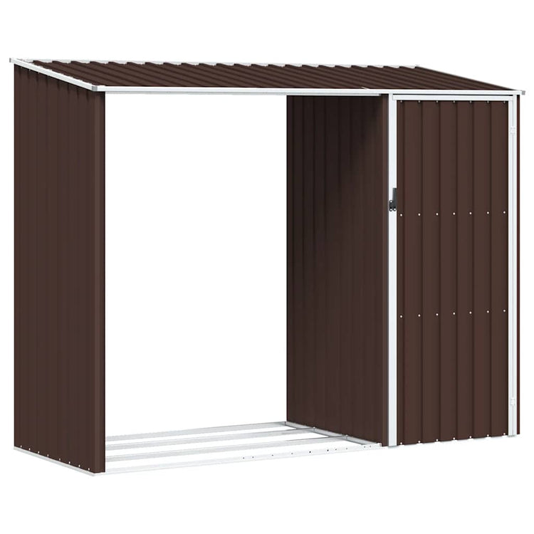 Vidaxl Brennholzschuppen 245x98x159 cm verzinkter Stahlbraun