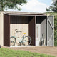 Vidaxl Brennholzschuppen 245x98x159 cm verzinkter Stahlbraun