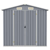 Vidaxl Garden Shed 205x129x183 cm verzinkter Stahl grau
