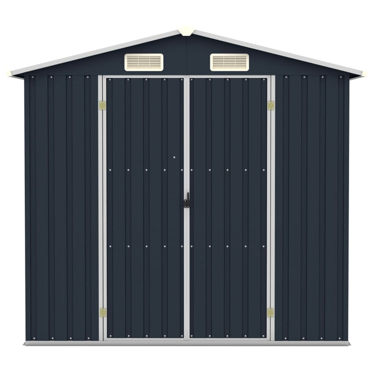 Vidaxl Garden Shed 205x129x183 cm verzinkter Stahl -Anthrazit