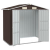 Vidaxl Garden Shed 205x129 x 183 cm verzinkter Stahlbraun